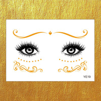 Gold Boho Face & Eye Makeup Stickers