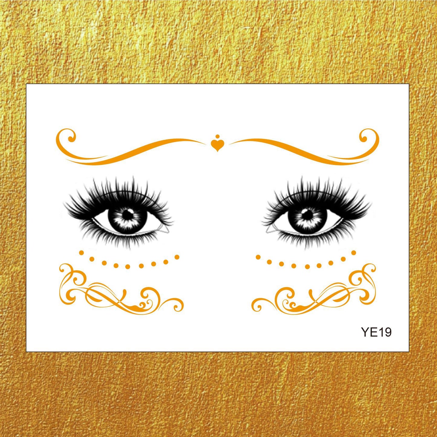 Gold Boho Face & Eye Makeup Stickers