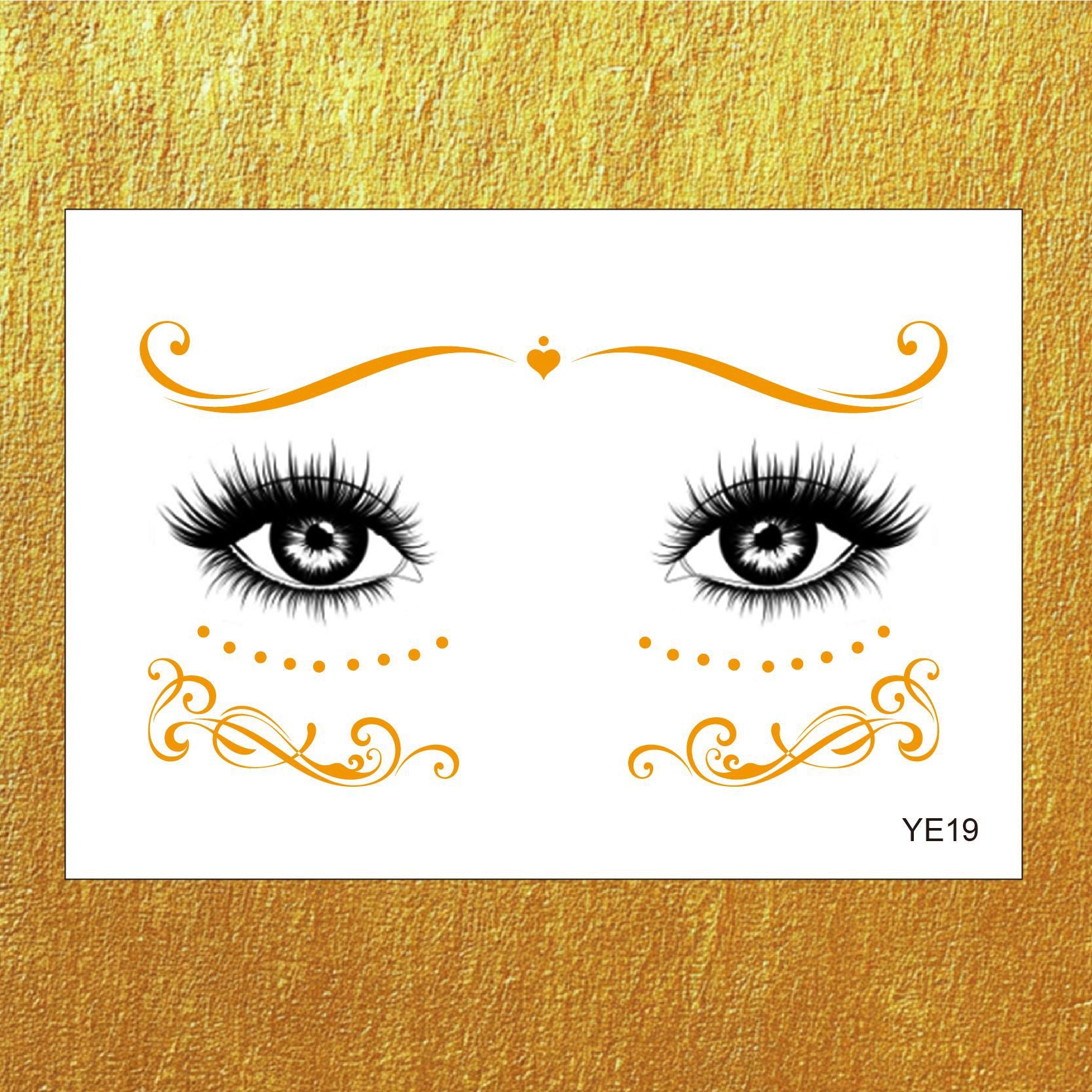 Gold Boho Face & Eye Makeup Stickers