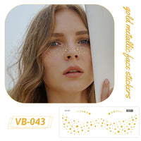 Gold Metallic Face Makeup Stickers