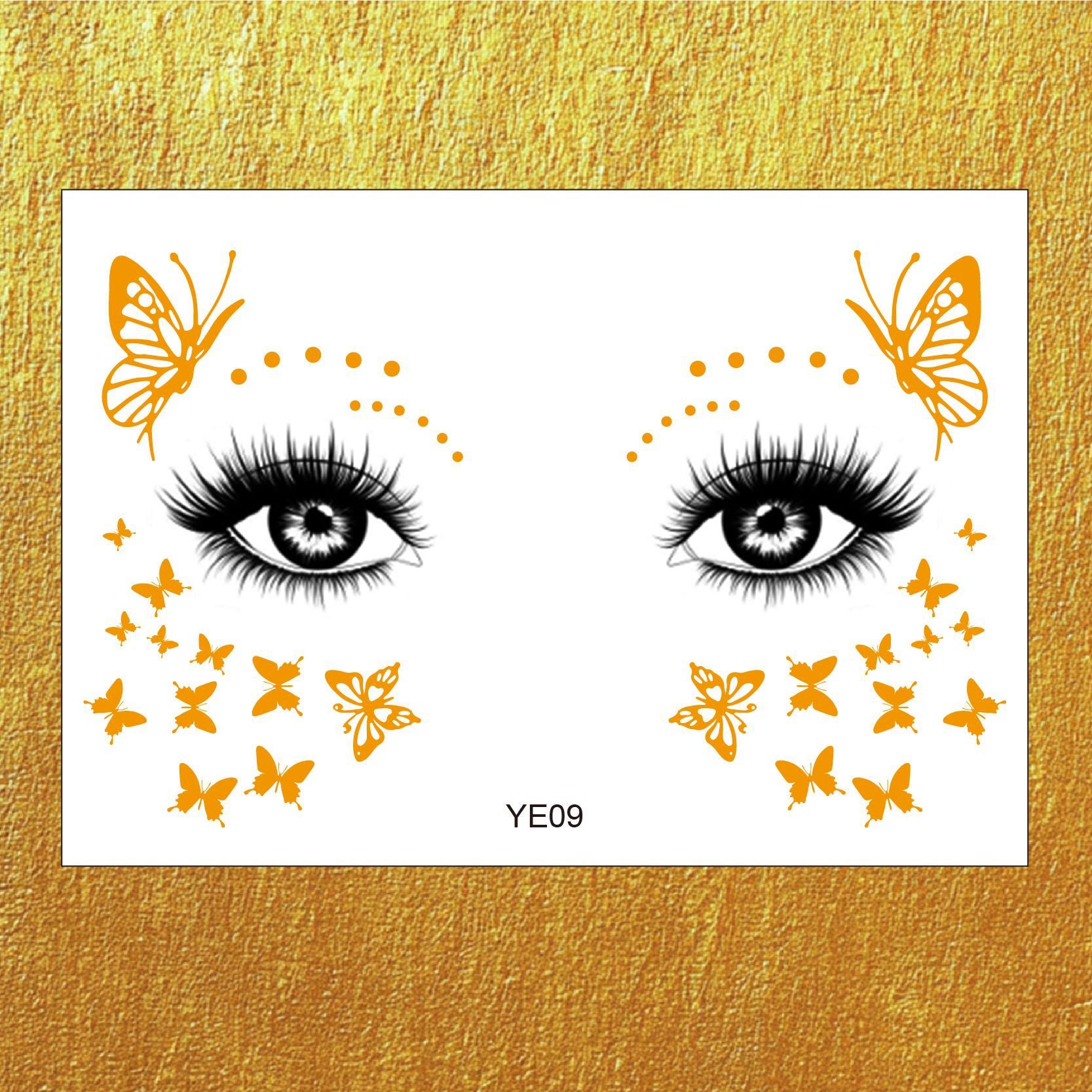 Gold Boho Face & Eye Makeup Stickers