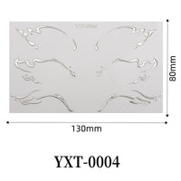 Gold Metallic Eyeliner Makeup Stickers