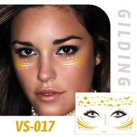 Gold Metallic Star Face&Eye Makeup Stickers