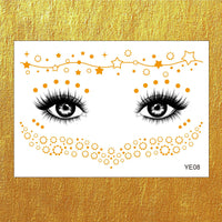 Gold Boho Face & Eye Makeup Stickers