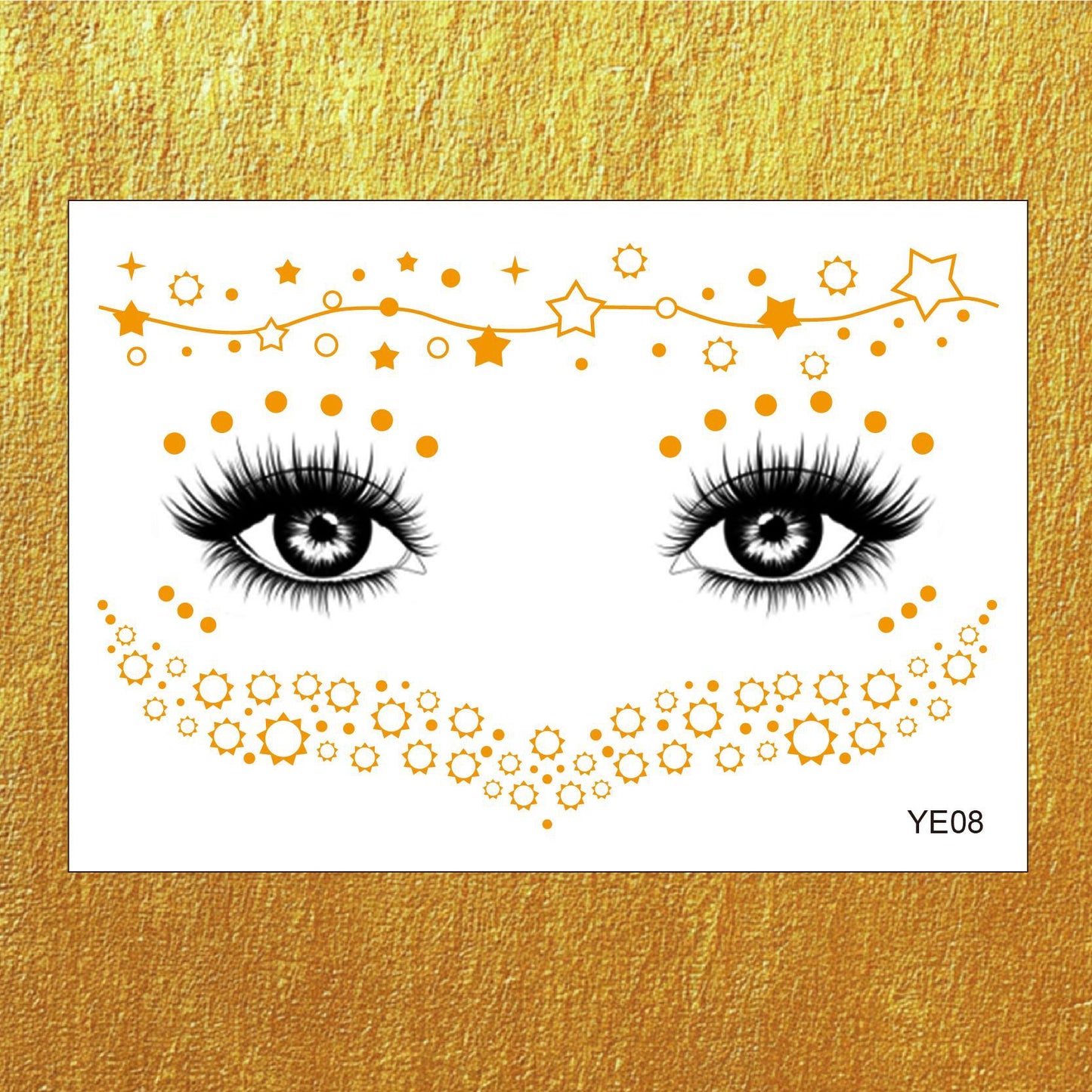 Gold Boho Face & Eye Makeup Stickers