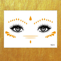Gold Boho Face & Eye Makeup Stickers