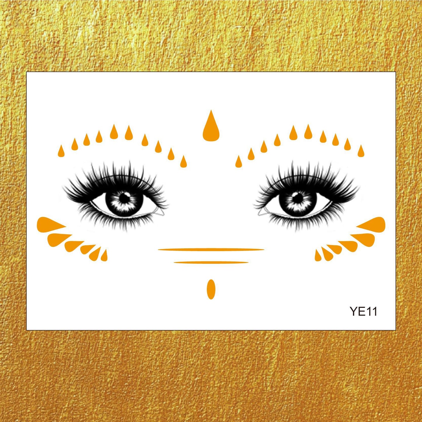 Gold Boho Face & Eye Makeup Stickers