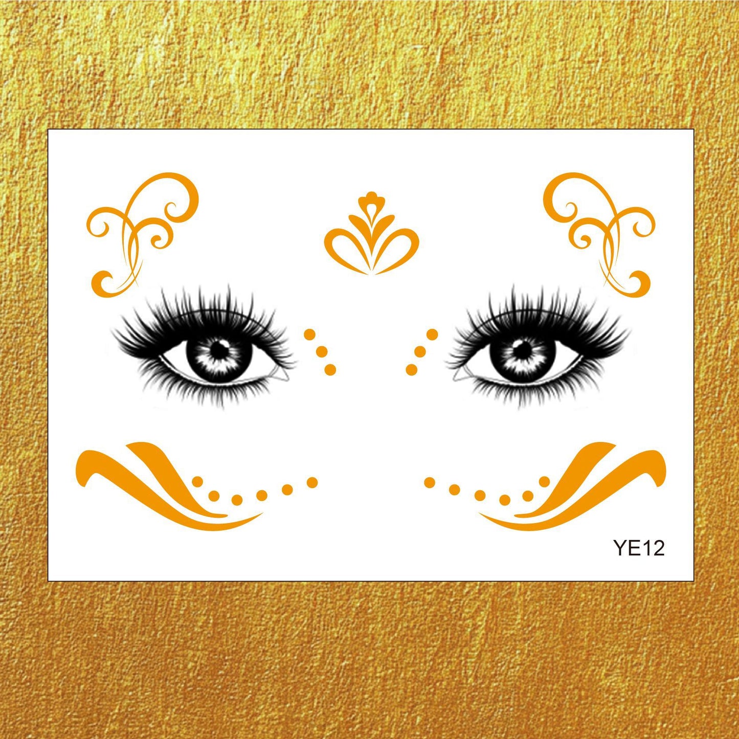 Gold Boho Face & Eye Makeup Stickers
