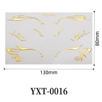 Gold Metallic Eyeliner Makeup Stickers