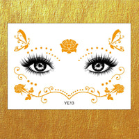 Gold Boho Face & Eye Makeup Stickers