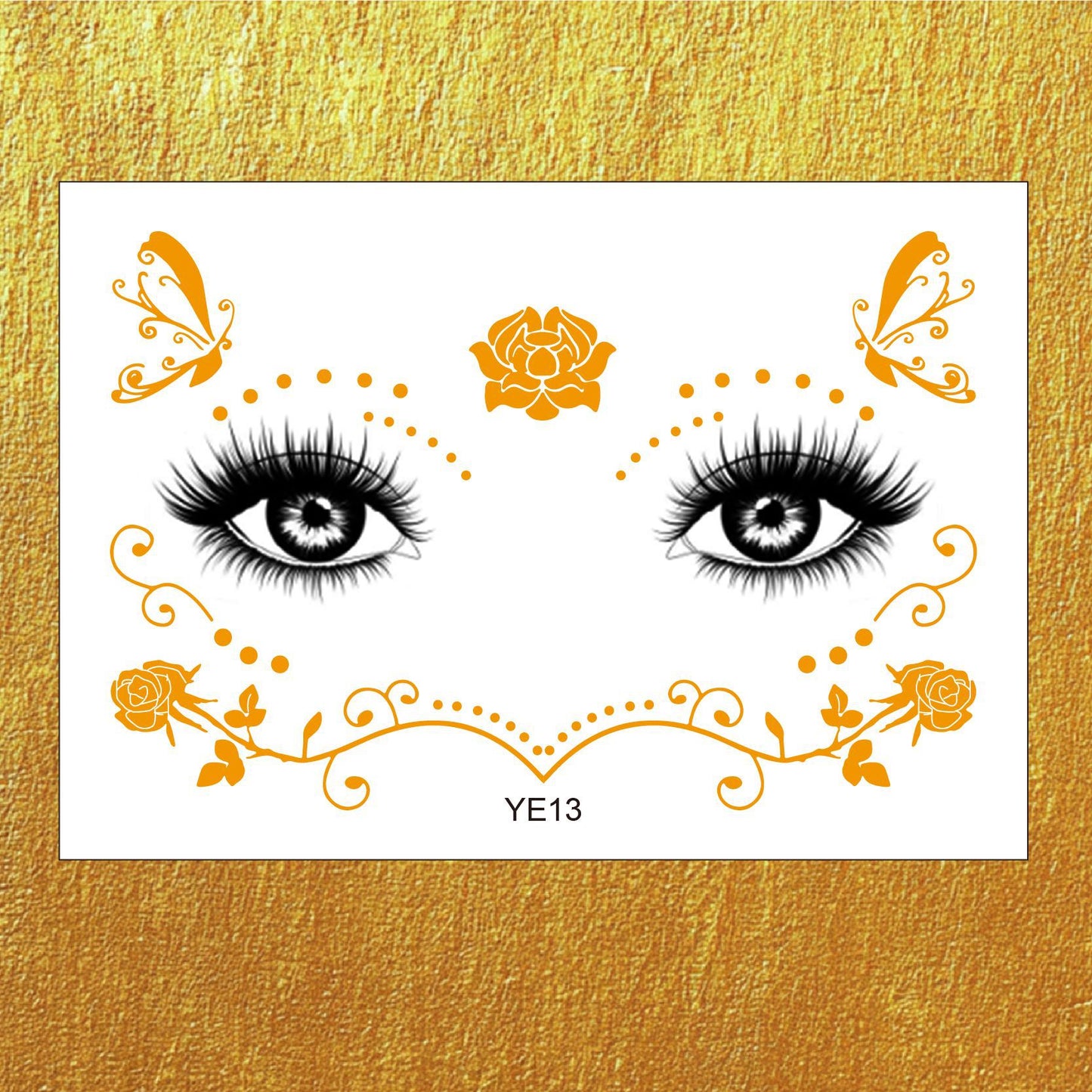 Gold Boho Face & Eye Makeup Stickers