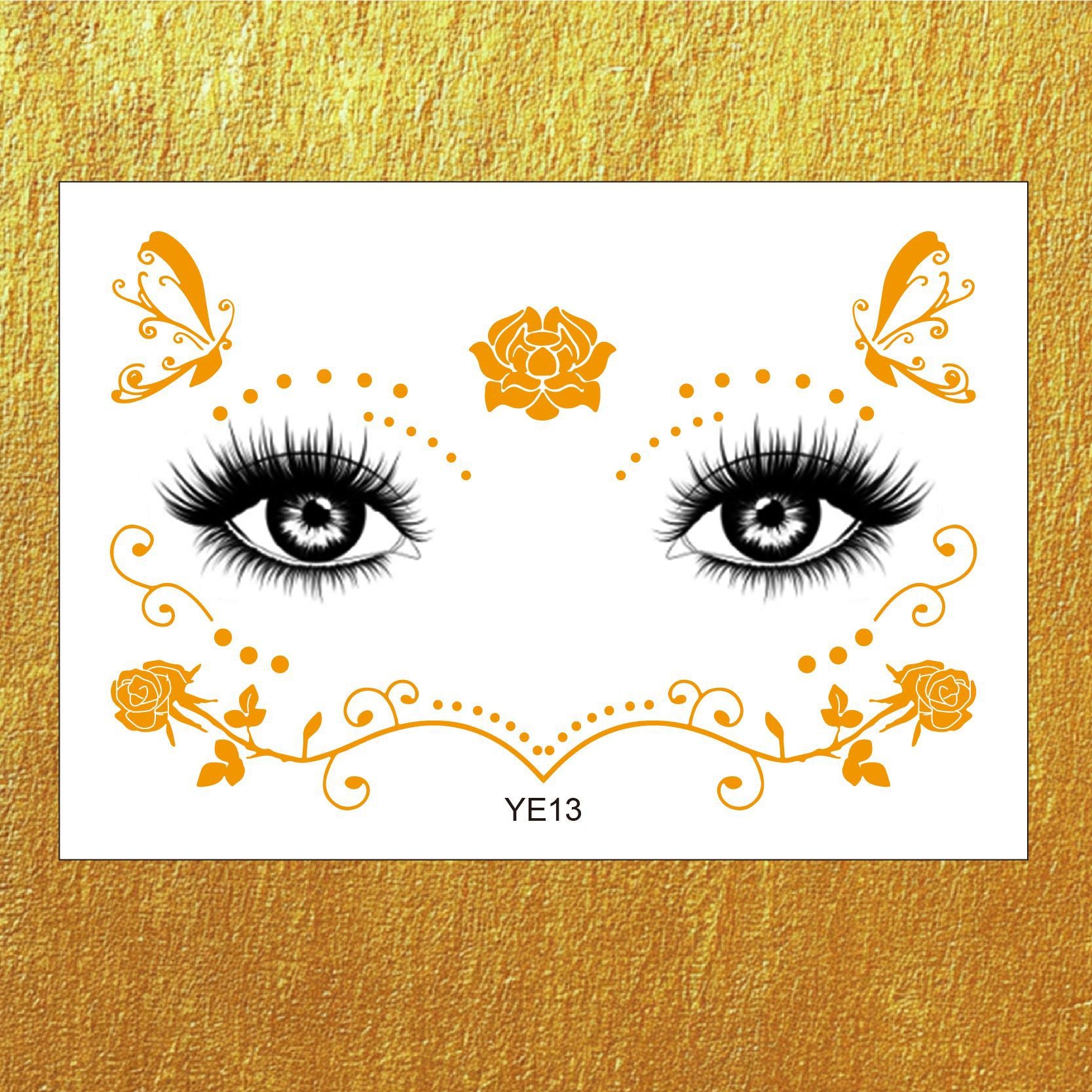 Gold Boho Face & Eye Makeup Stickers