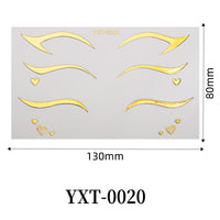 Gold Metallic Eyeliner Makeup Stickers