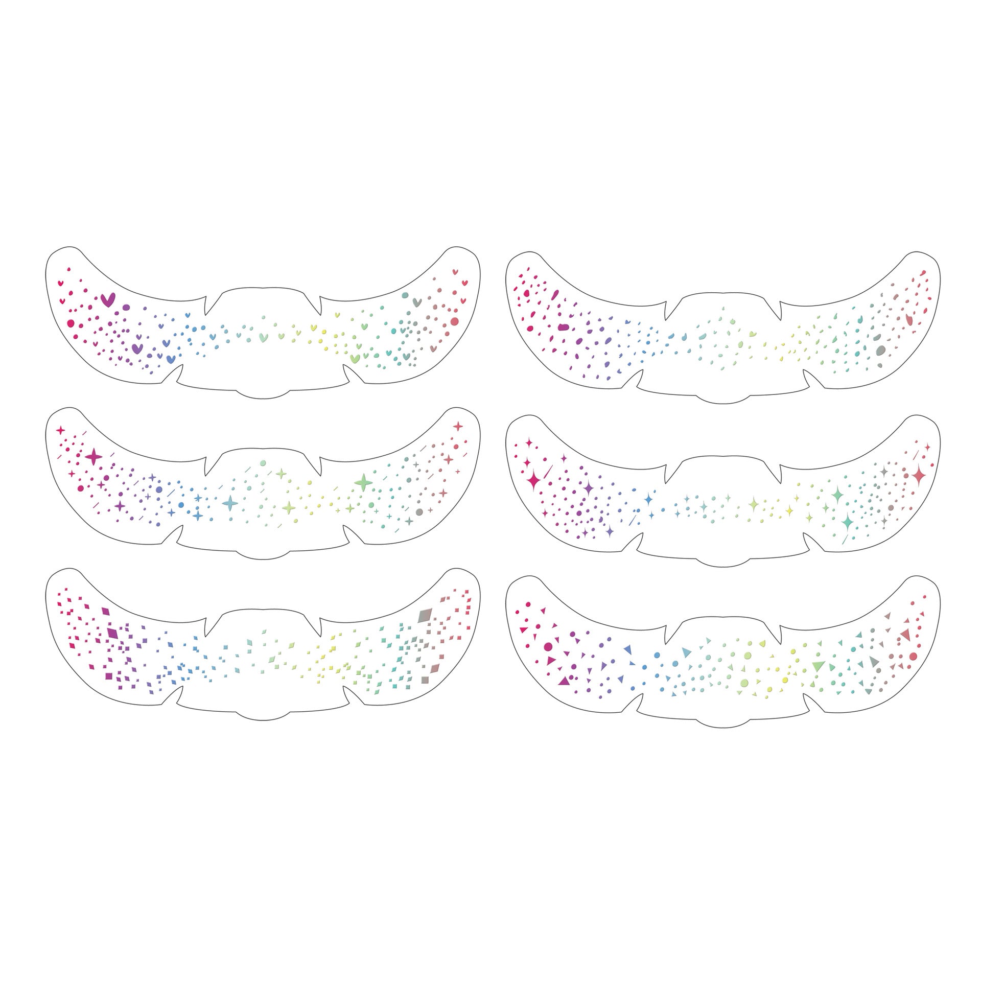 Colorful Faux Freckle Face Makeup Stickers