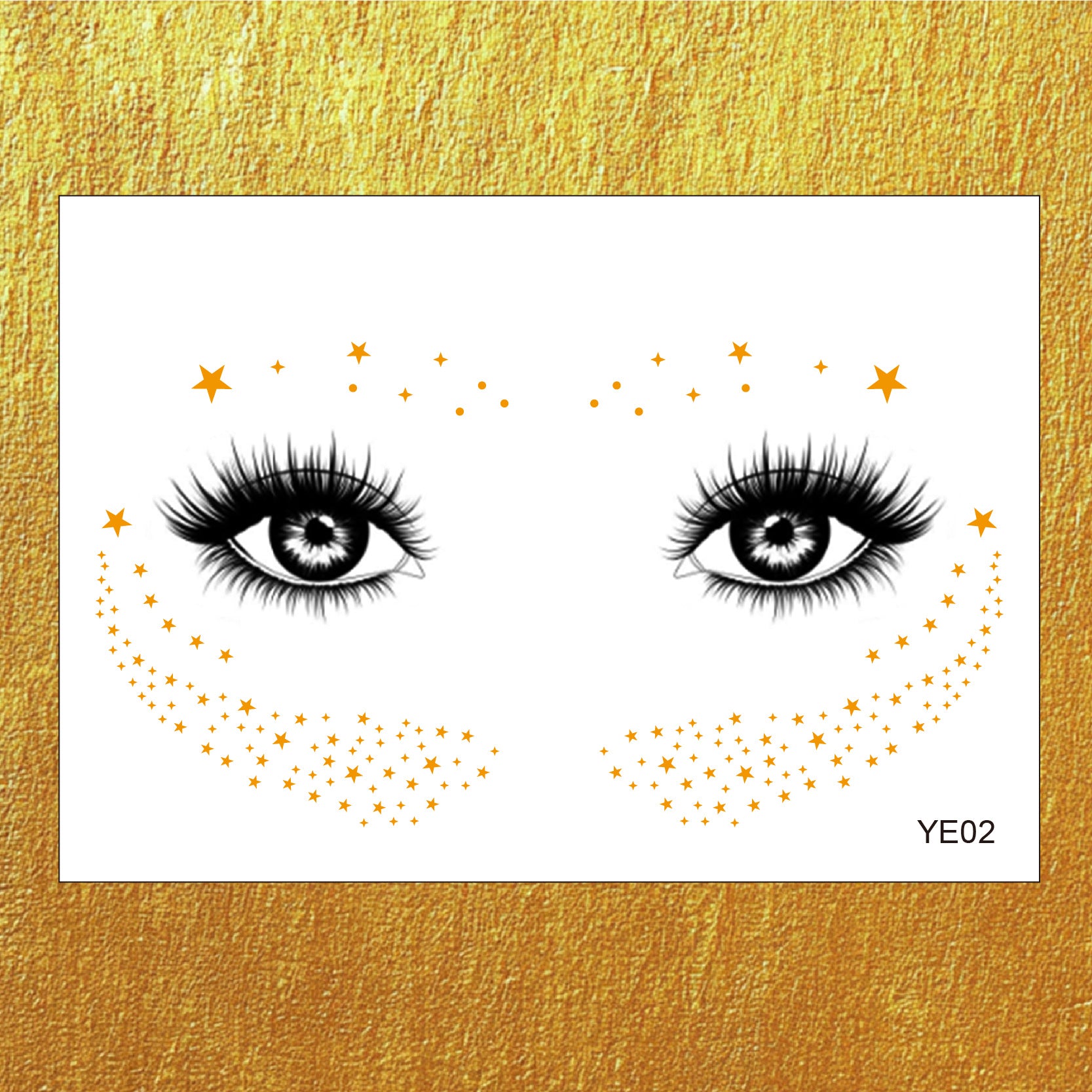 Gold Boho Face & Eye Makeup Stickers