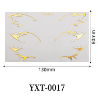 Gold Metallic Eyeliner Makeup Stickers