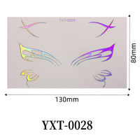 Gold Metallic Eyeliner Makeup Stickers