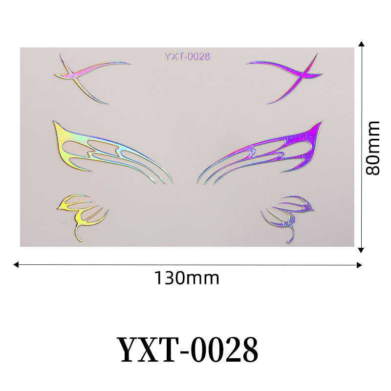 Gold Metallic Eyeliner Makeup Stickers
