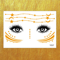 Gold Boho Face & Eye Makeup Stickers