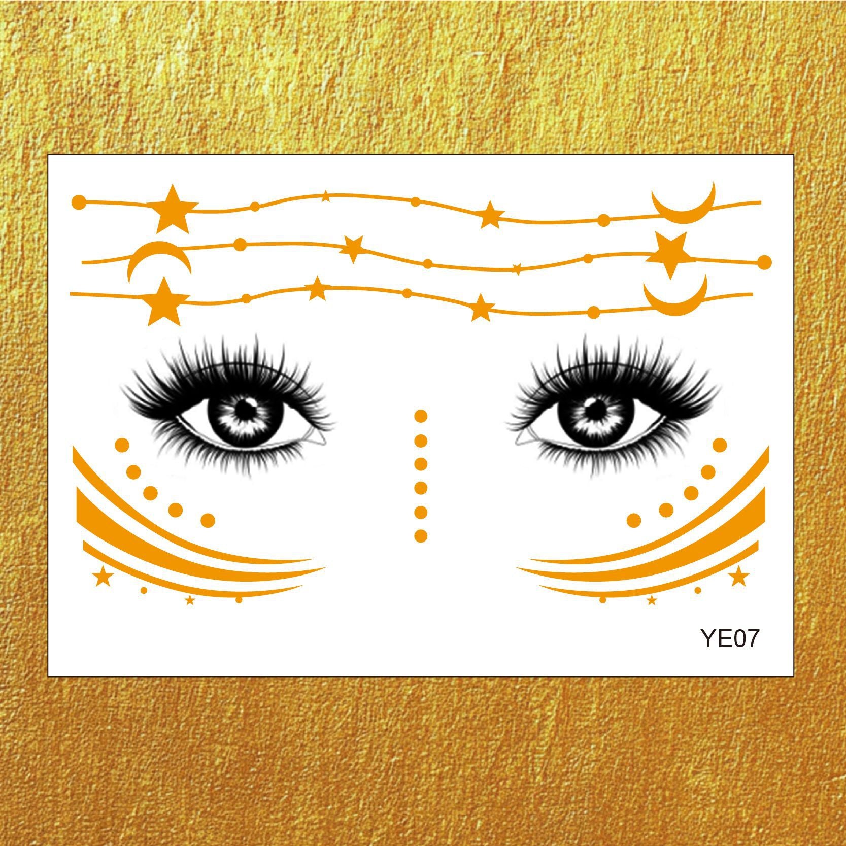 Gold Boho Face & Eye Makeup Stickers
