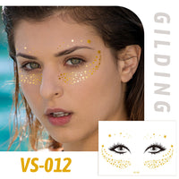 Gold Metallic Star Face&Eye Makeup Stickers