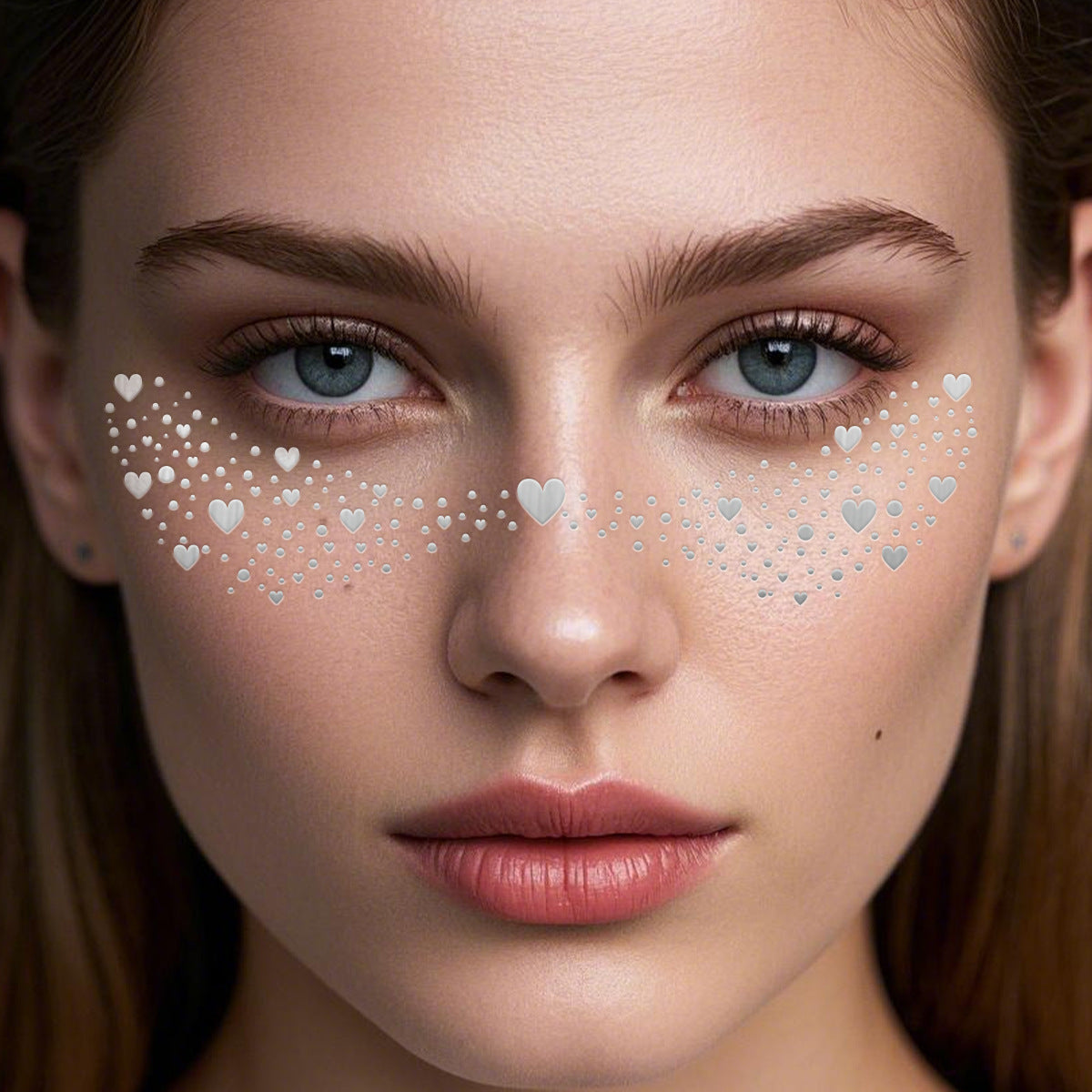 Silver Star Faux Freckle Face Makeup Stickers