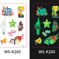 Glow-in-the-Dark Football Fan Temporary Tattoo Stickers
