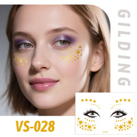Gold Metallic Star Face&Eye Makeup Stickers