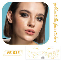 Gold Metallic Face Makeup Stickers