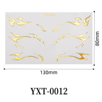 Gold Metallic Eyeliner Makeup Stickers