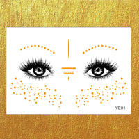 Gold Boho Face & Eye Makeup Stickers