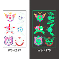 Glow-in-the-Dark Soccer Fan Temporary Tattoo Stickers