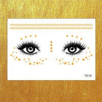 Gold Boho Face & Eye Makeup Stickers
