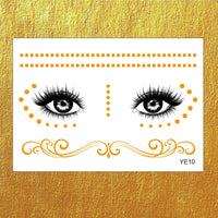 Gold Boho Face & Eye Makeup Stickers