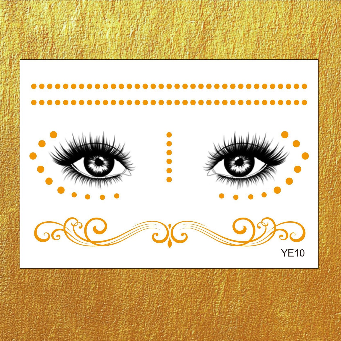 Gold Boho Face & Eye Makeup Stickers