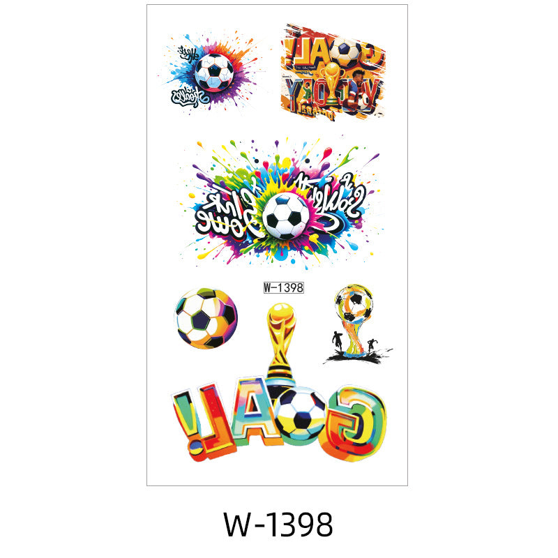 Soccer Fan Face & Body Tattoo Stickers