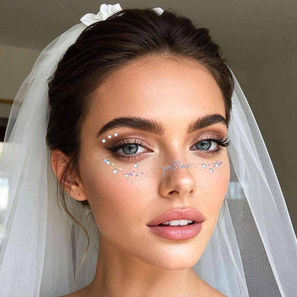 Bridal Pearl Face & Eye Makeup Stickers