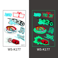 Glow-in-the-Dark Soccer Fan Temporary Tattoo Stickers