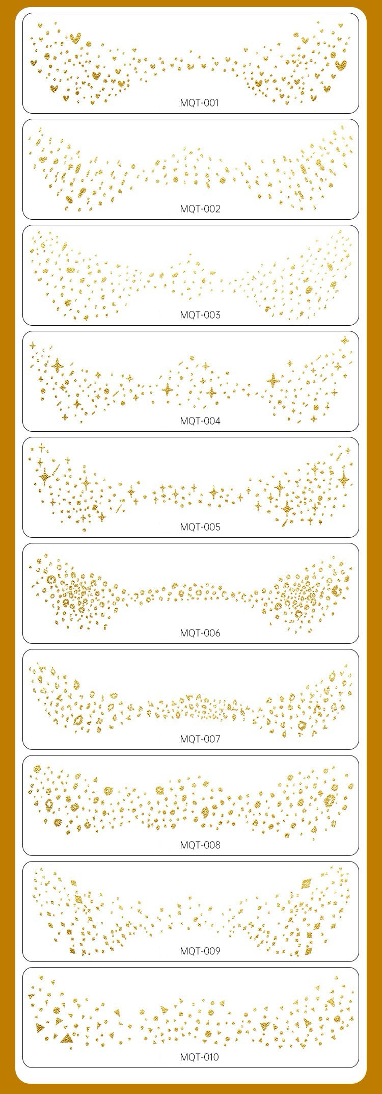 Gold Minimal Eye Makeup Stickers