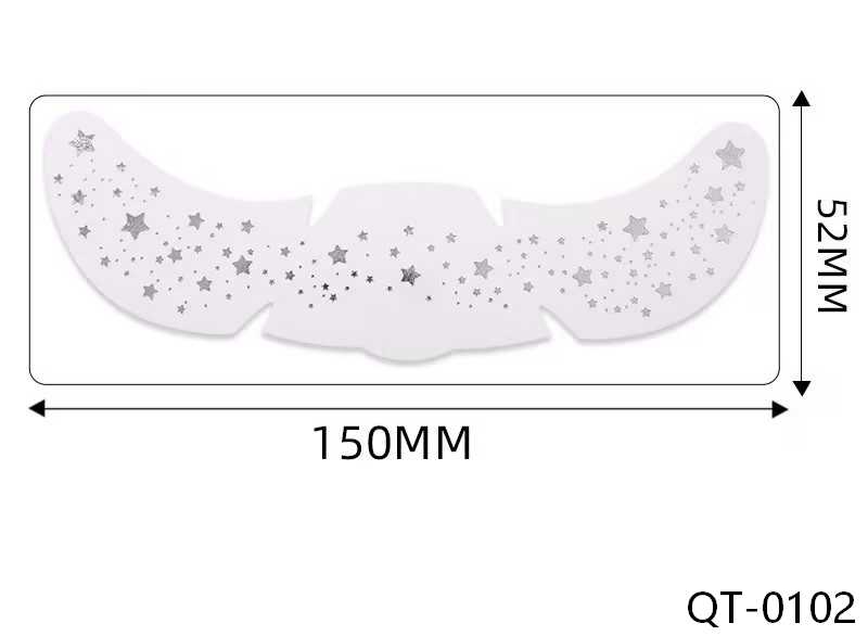 Silver Star Faux Freckle Face Makeup Stickers